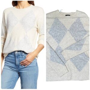 HALOGEN Argyle Knit Pullover Sweater XS